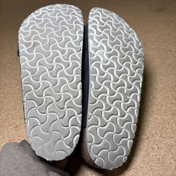 Birkenstock Sandals Mens Size 11 EU 44 Gray White Arizona Made in Germany Cork main image 5
